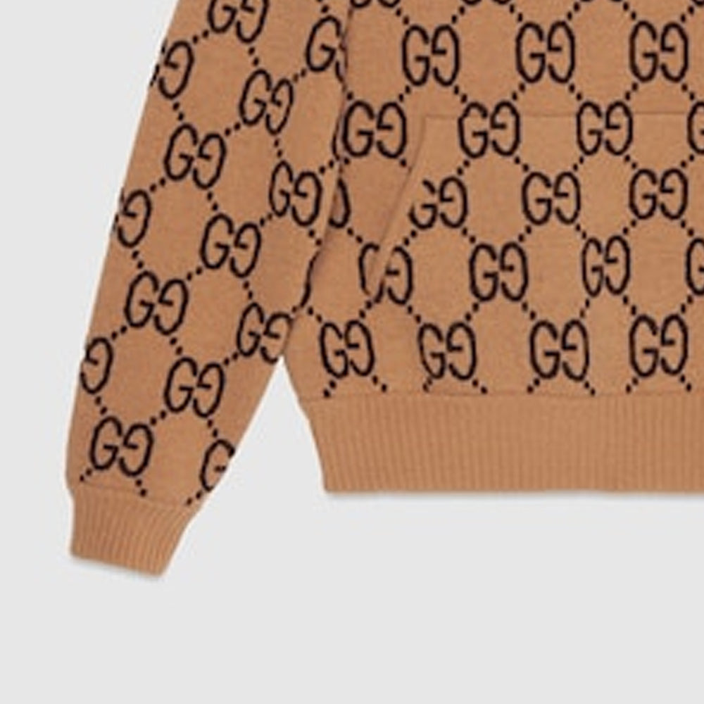 Gucci GG Wool Hooded Sweatshirt 'Camel Ebony' 770582-XKDSL-2667 - 6