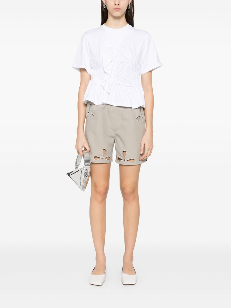 COPERNI petal-embroidered cut-out shorts outlook