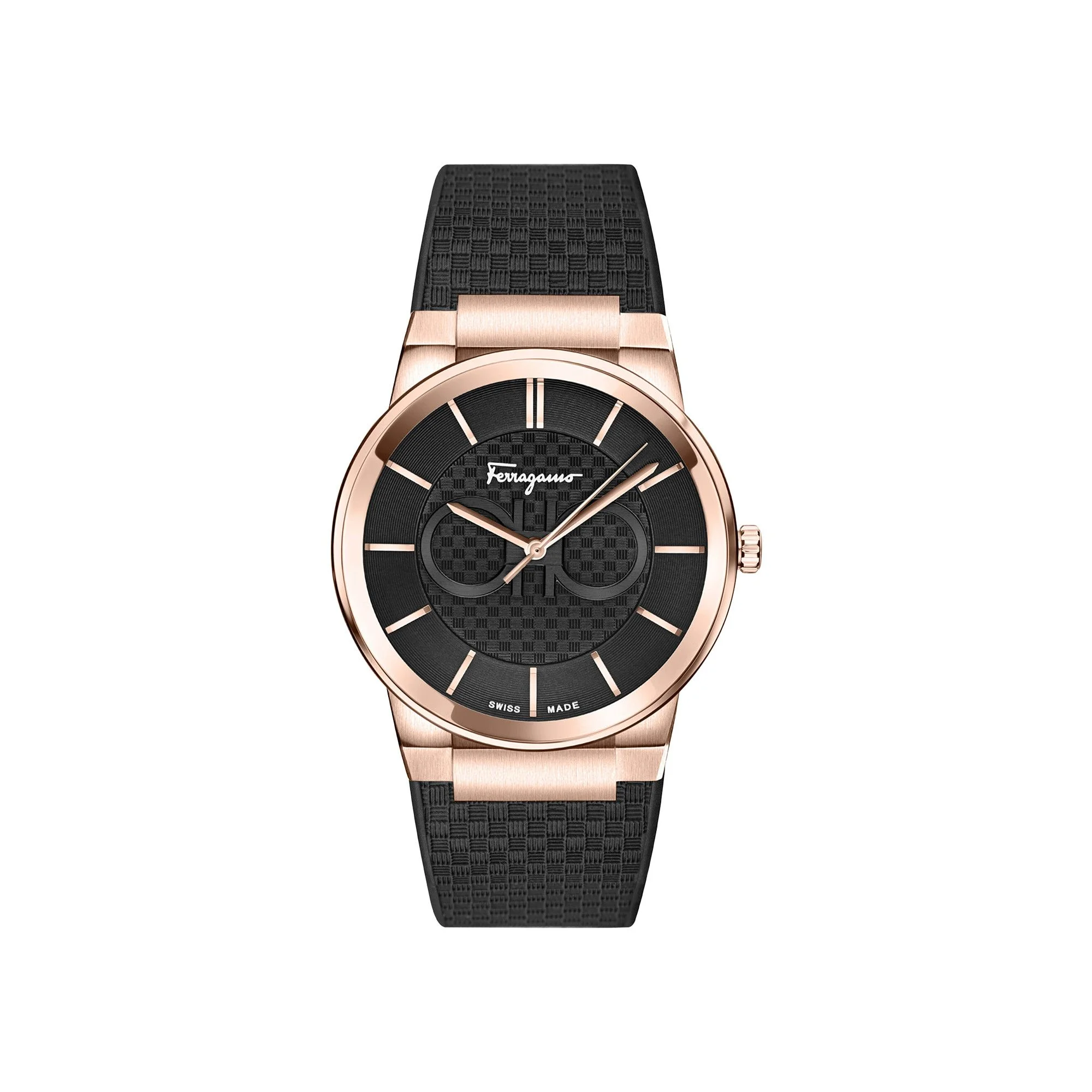 Ferragamo Sapphire Silicone Watch 'Rose Gold' - 1
