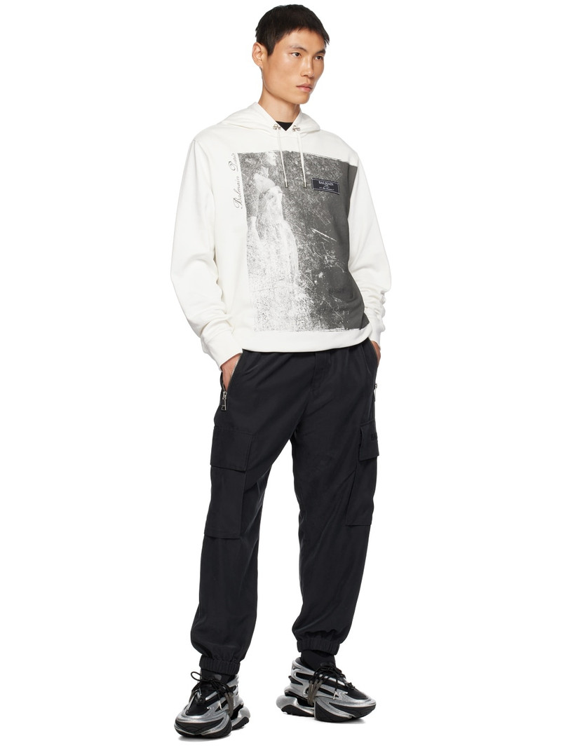 Balmain White Jolie Madame Hoodie outlook