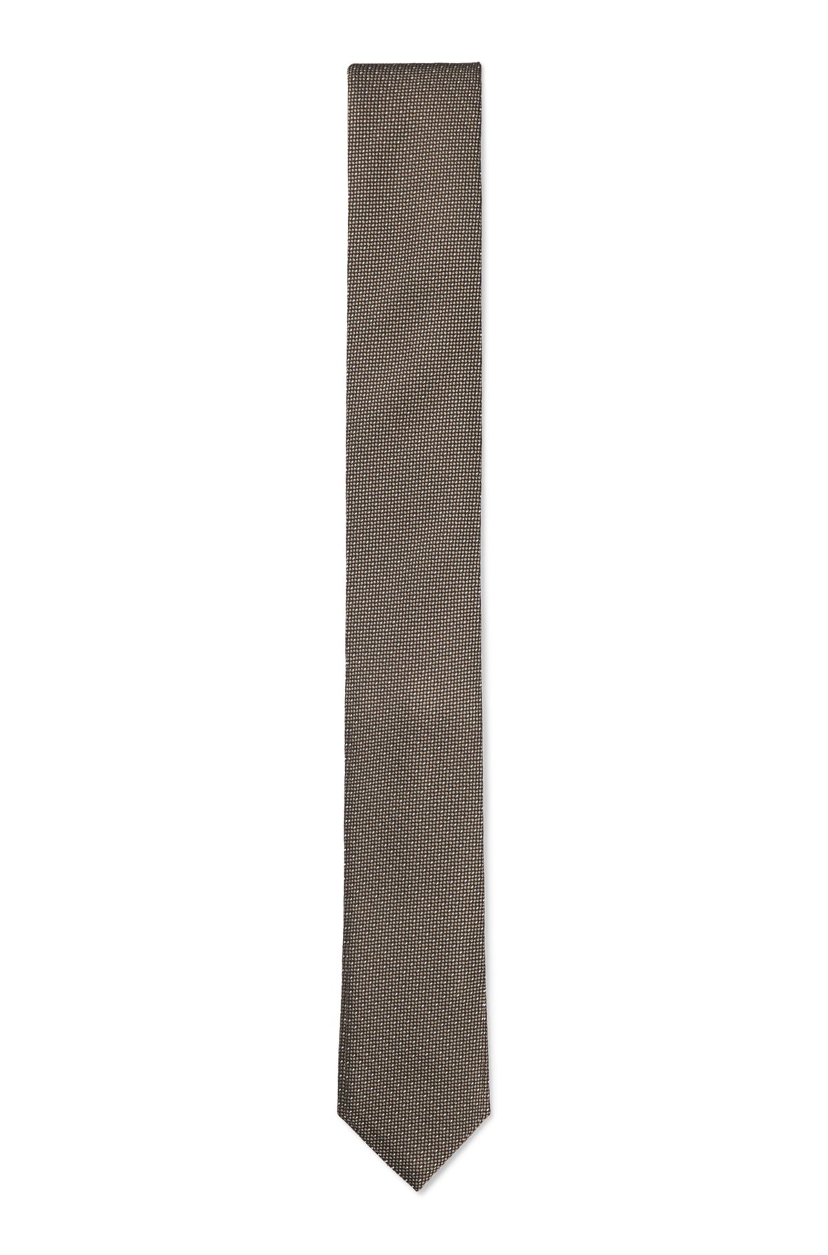 SILK-BLEND TIE WITH JACQUARD MICRO DOTS - 1