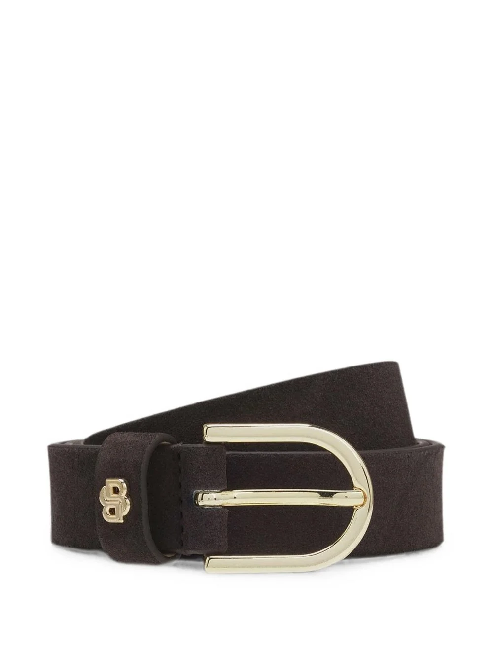 logo-plaque buckle-fastening belt - 1