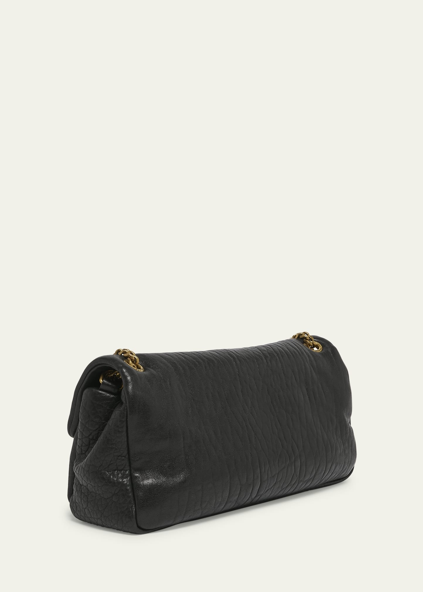 Calypso Medium YSL Shoulder Bag in Lambskin Leather - 3