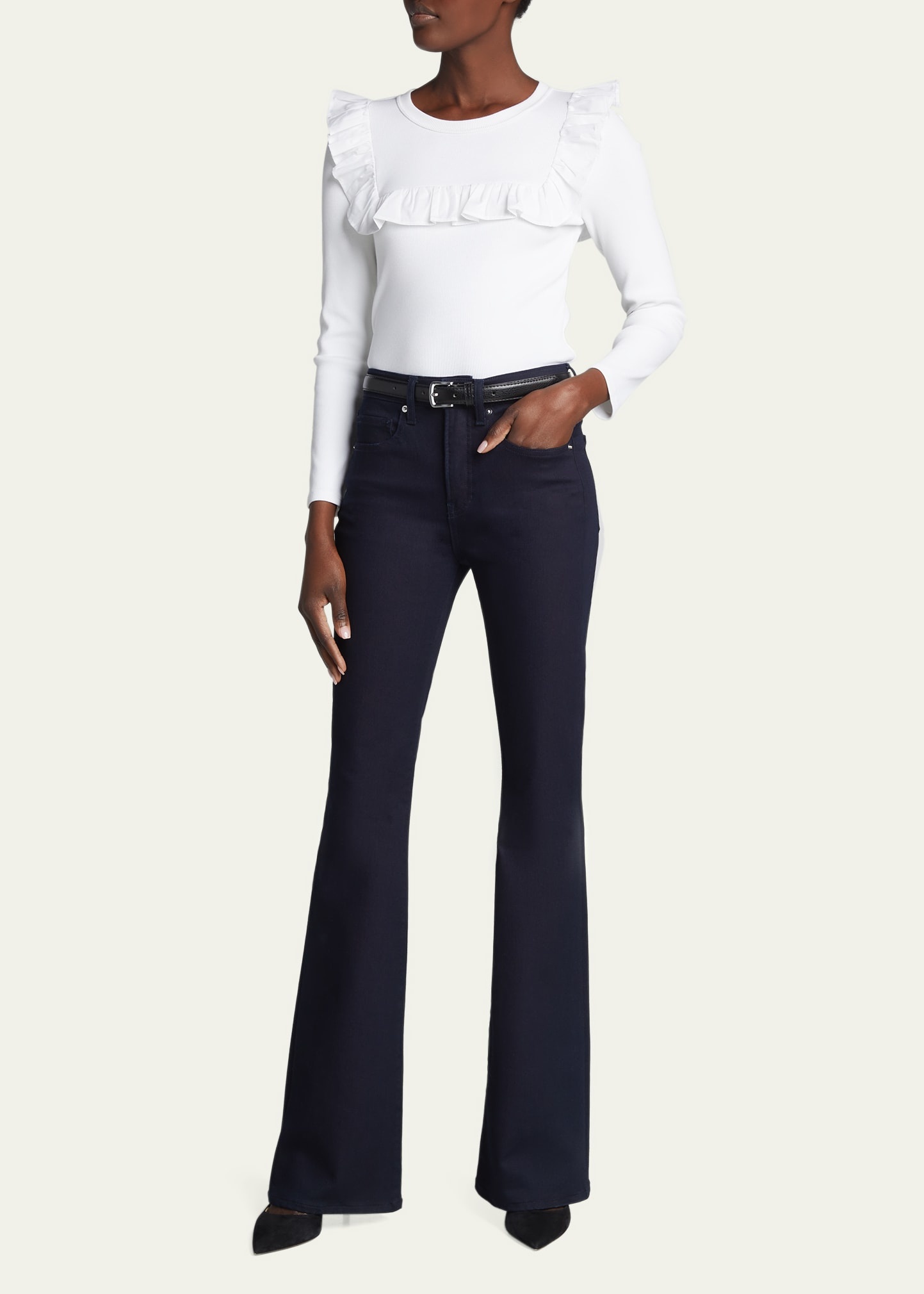 Beverly High-Rise Skinny Flare Jeans - 2