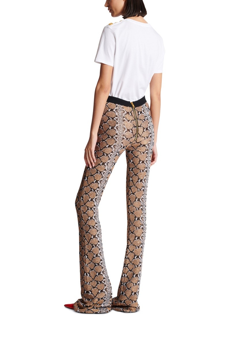 Snakeskin Knit Pants - 3