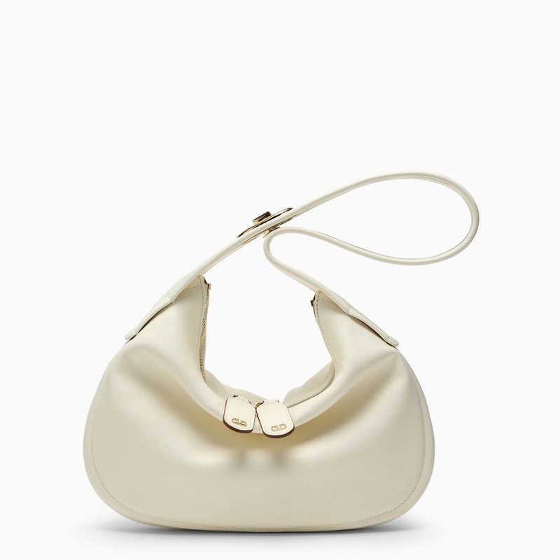 Valentino Garavani Small Go-Hobo Bag In Ivory Leather Women - 1