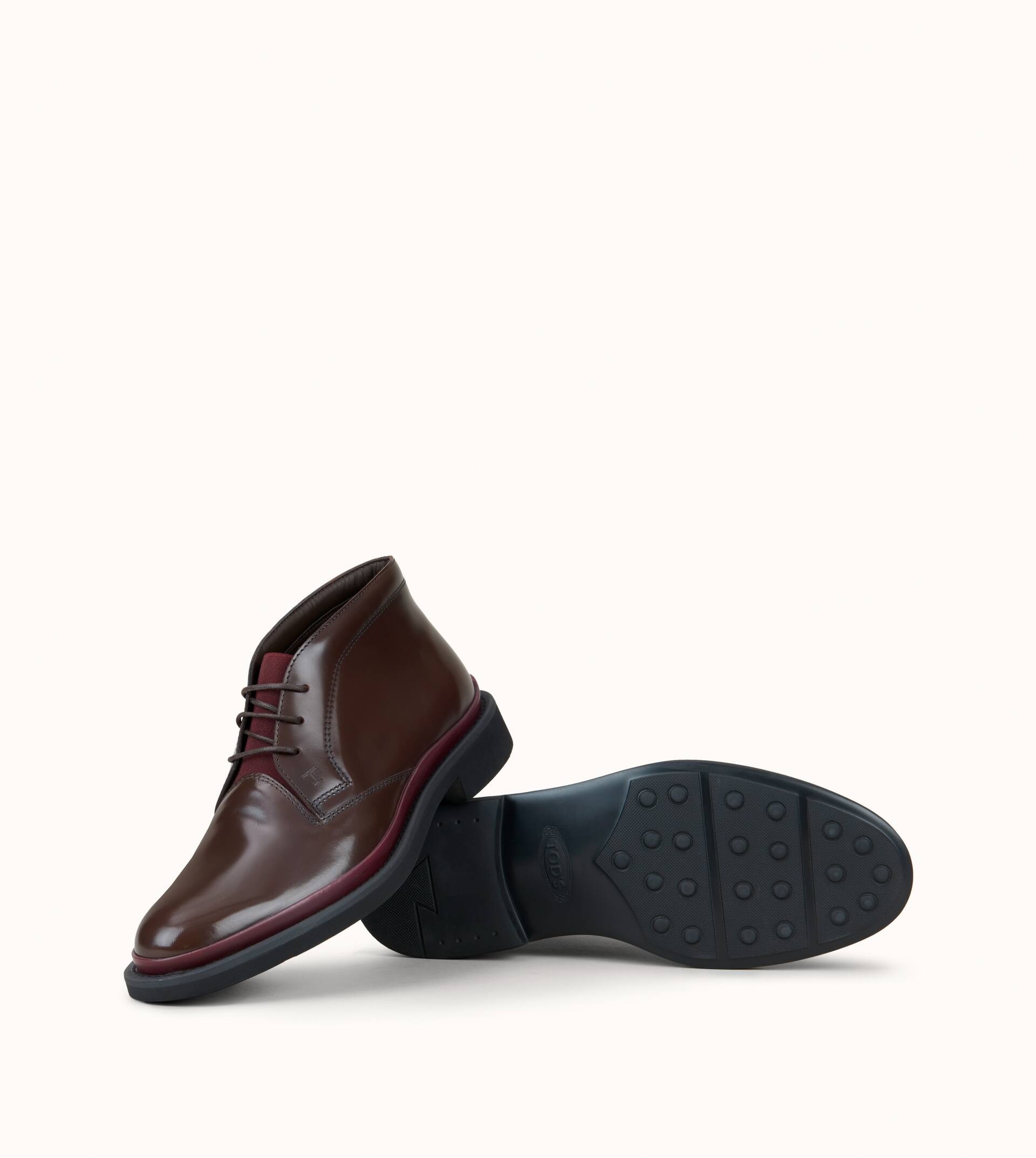 DESERT BOOTS IN LEATHER - BROWN, BURGUNDY - 5