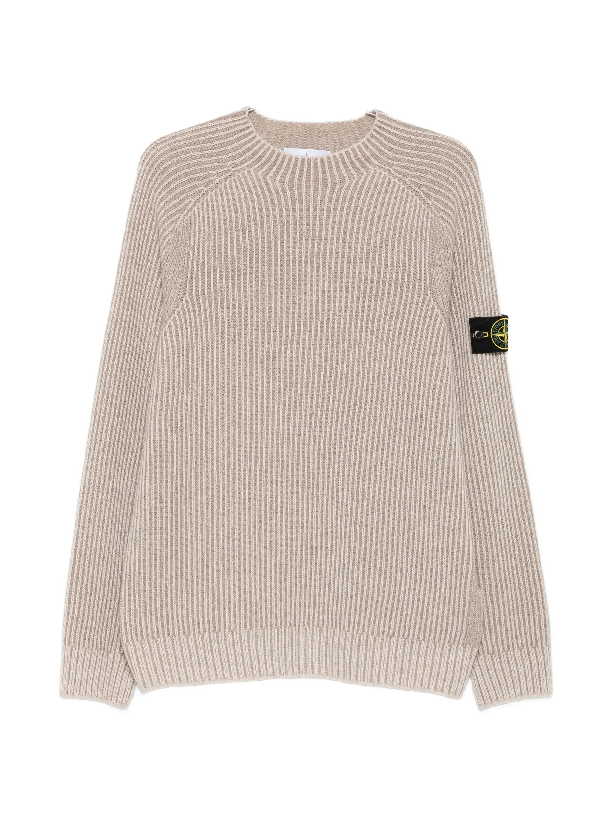 Stone Island Ribbed-knit Logo-patch Sweater - 1