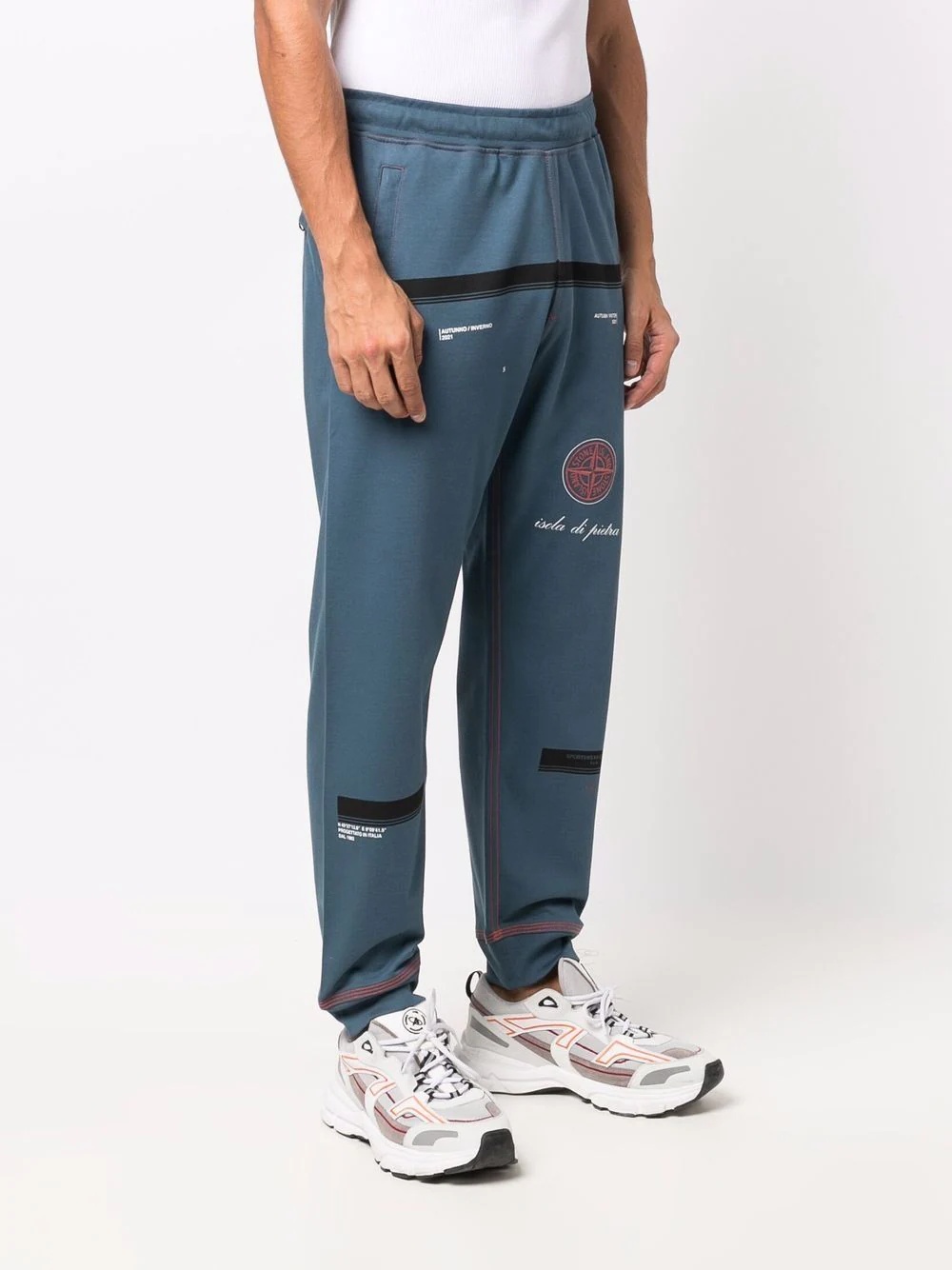 Compass-print track pants - 3