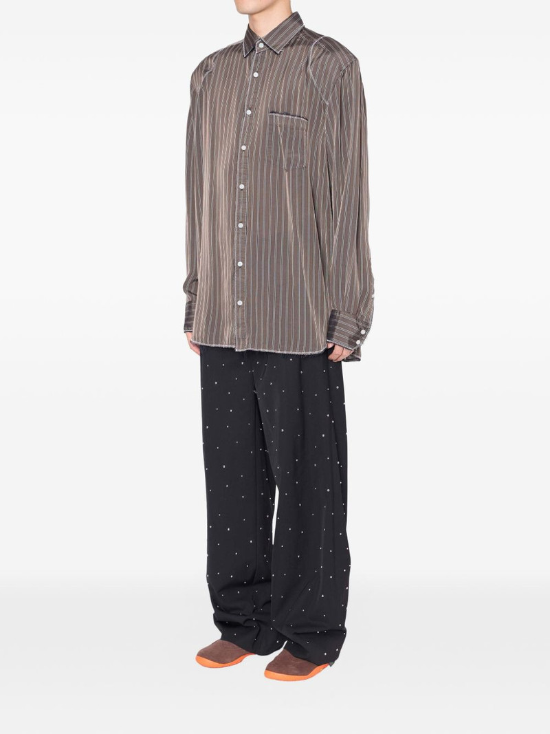Kolor striped patch-pocket shirt outlook