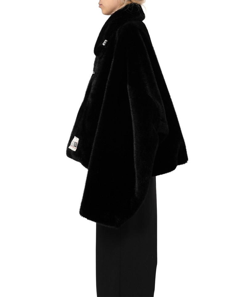 Roll-up Hem Fake Fur Coat 4