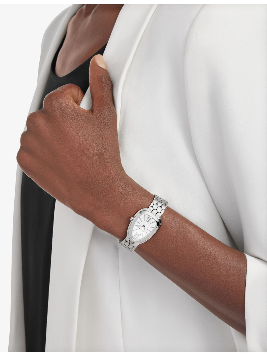Serpenti Seduttori SP33WSS 33m stainless-steel and rubellite quartz watch - 4