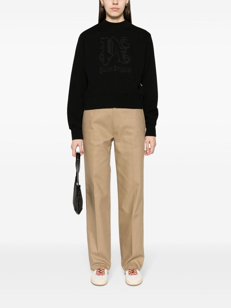 Palm Angels Monogram Statement cotton sweatshirt outlook