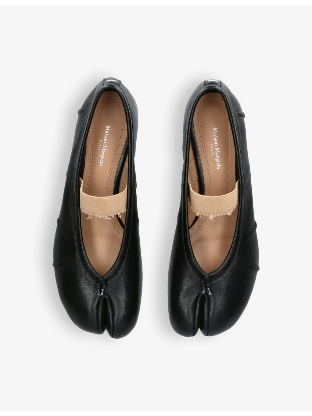 Tabi split-toe leather ballet flats - 2