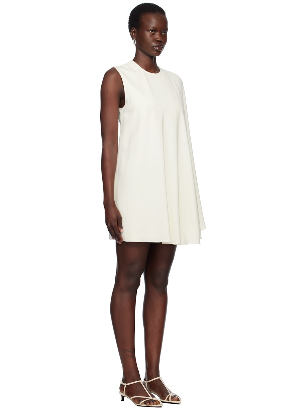 White One Sleeve Minidress - 2