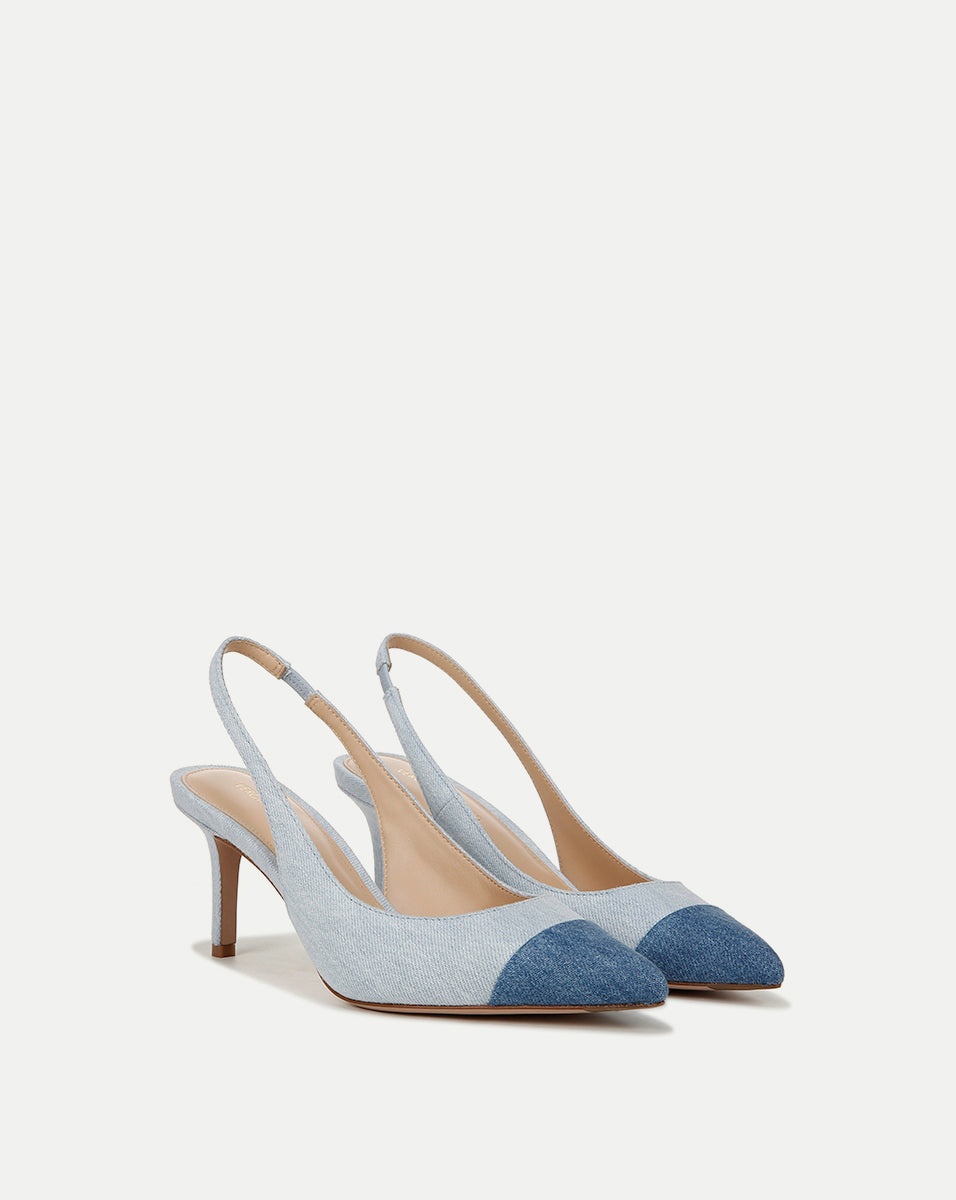 LILIANA DENIM SLINGBACK PUMP - 2