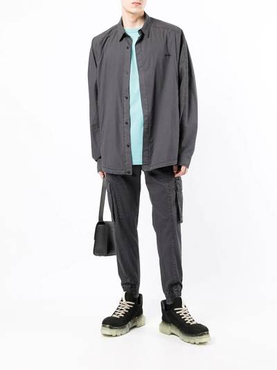 JUUN.J embroidered-logo cotton-blend shirt outlook