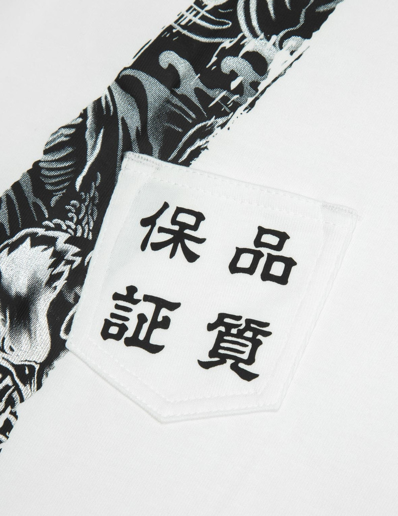 MULTI-POCKET PRINT AND SEAGULL BRUSHSTROKE DAICOCK PRINT RELAX FIT T-SHIRT 9