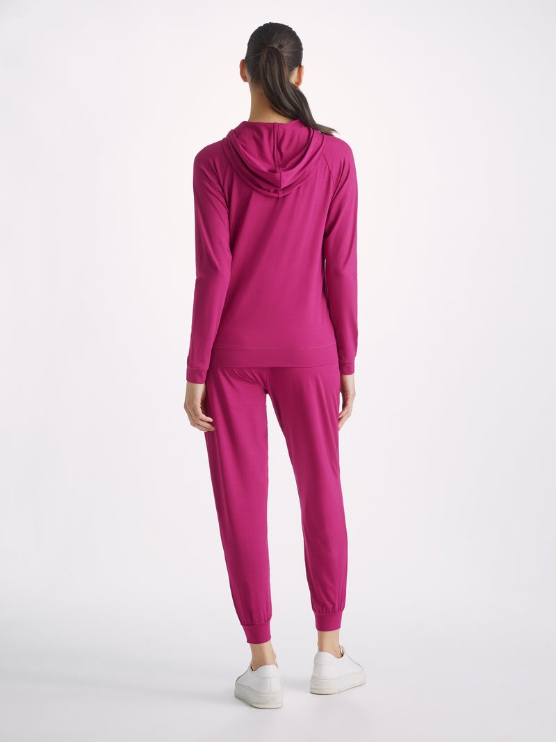 Women's Pullover Hoodie Basel Micro Modal Stretch Berry - 4