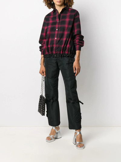 N°21 check-pattern drawstring shirt outlook