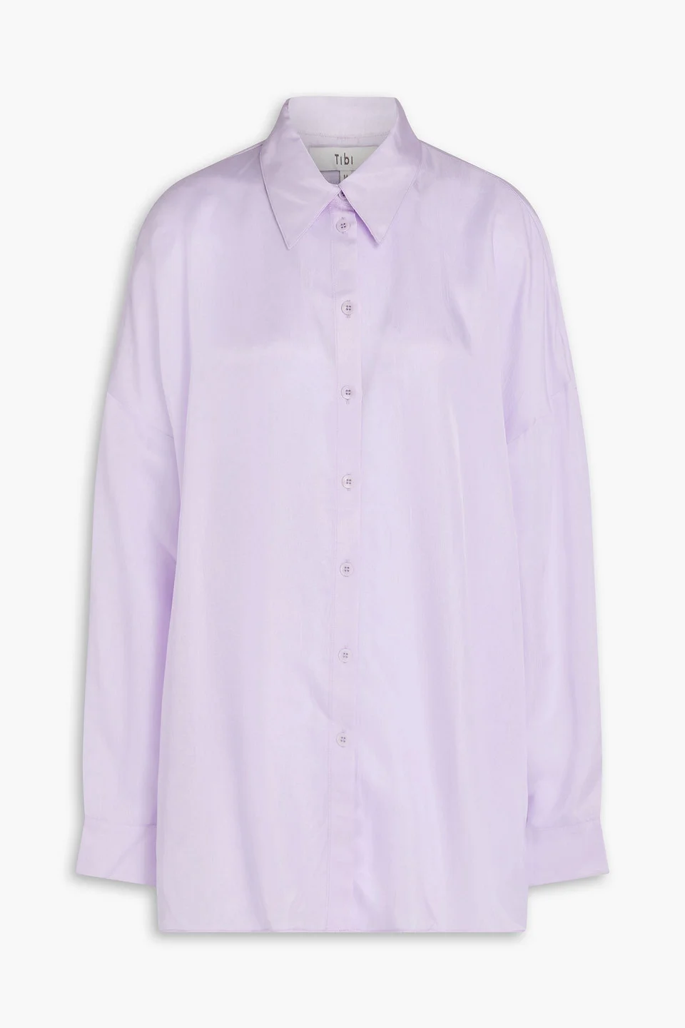 Oversized satin-twill shirt - 1
