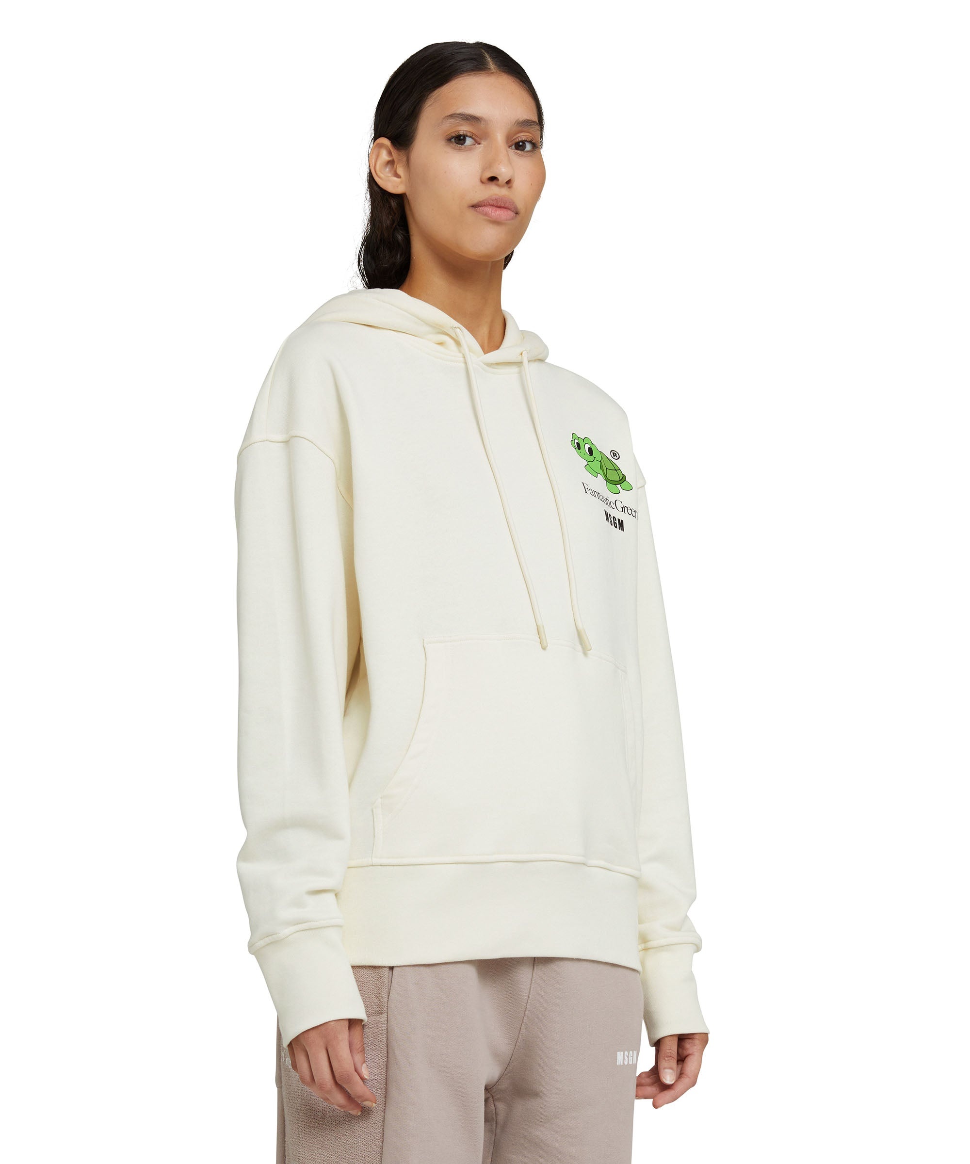 Organic cotton hooded sweatshirt from the MSGM Fantastic Green Capsule - 6