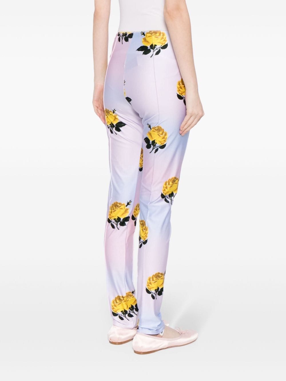 floral-print skinny trousers - 4