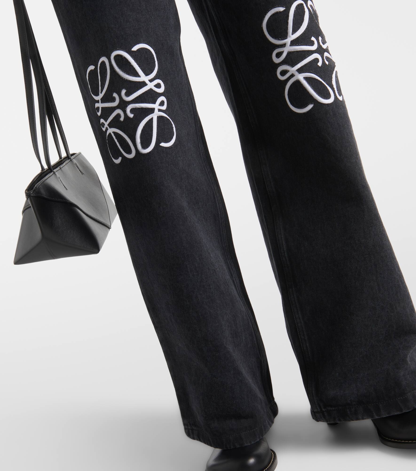 Anagram high-rise wide-leg jeans - 5