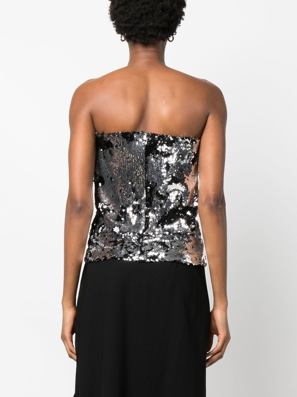 sequin-embellished plunge top - 4