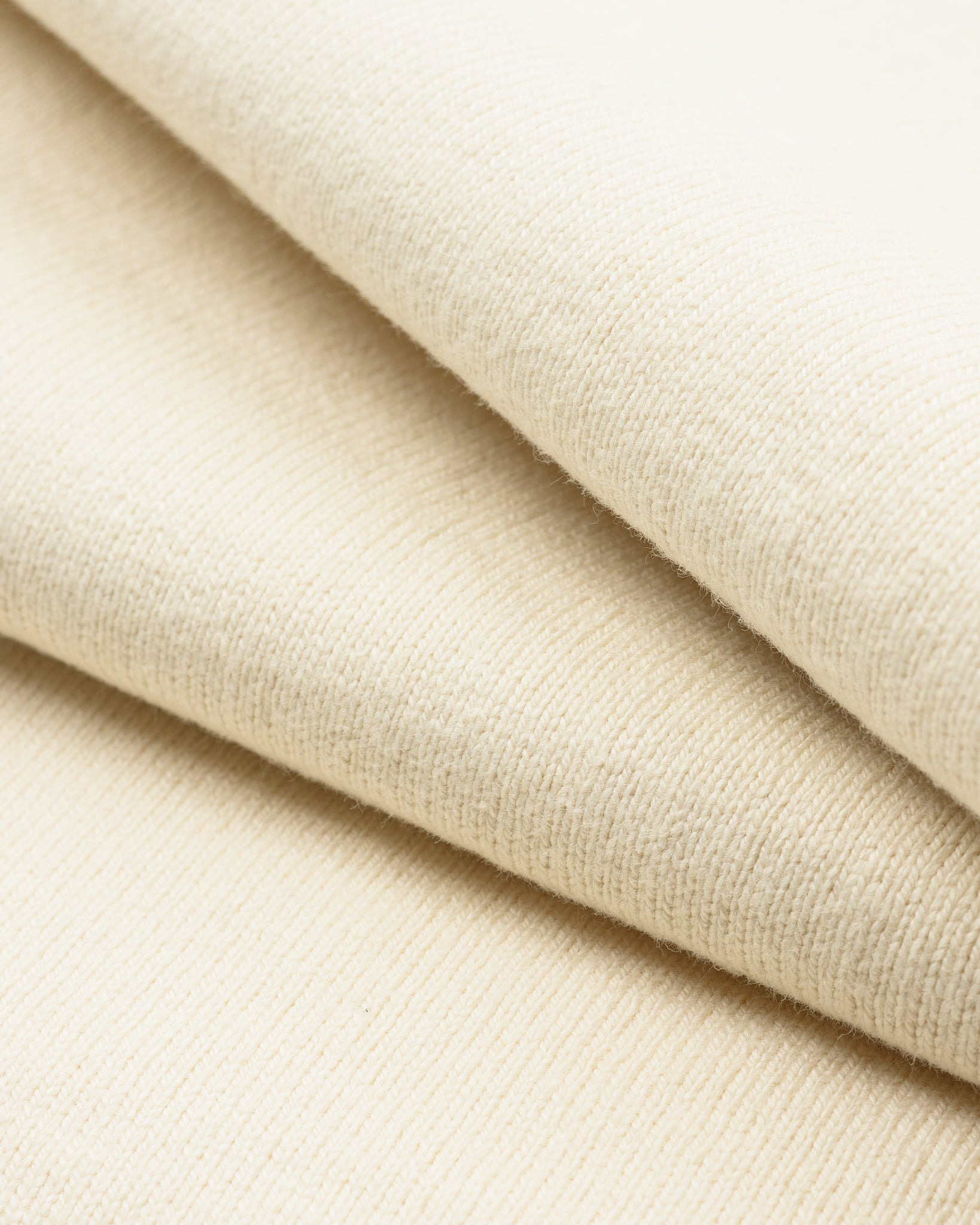 IHTL-1501-CRM 11oz Cotton Knit Long Sleeved Crew Neck Sweater - Cream - 9