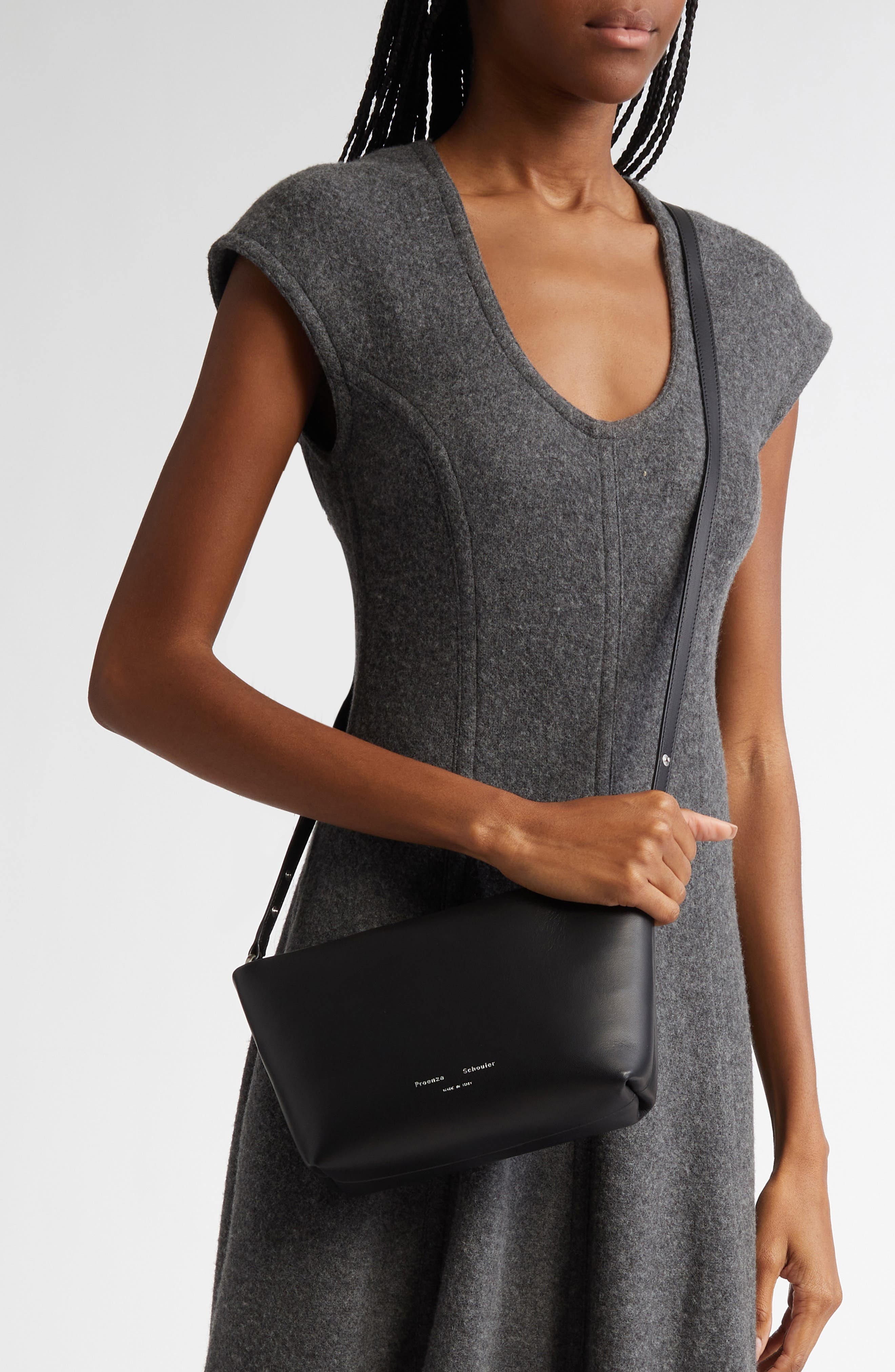 Proenza Schouler Bond Leather Shoulder Bag in Black at Nordstrom - 3