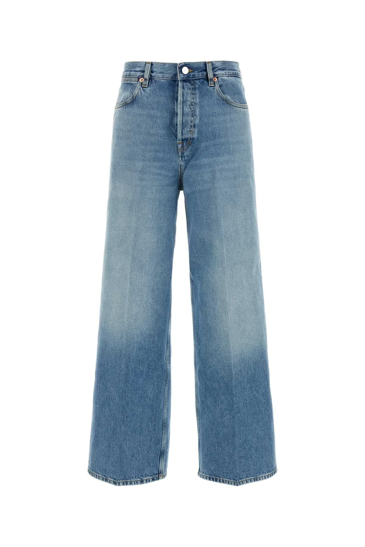 Gucci Women Denim Wide-Leg Jeans - 1