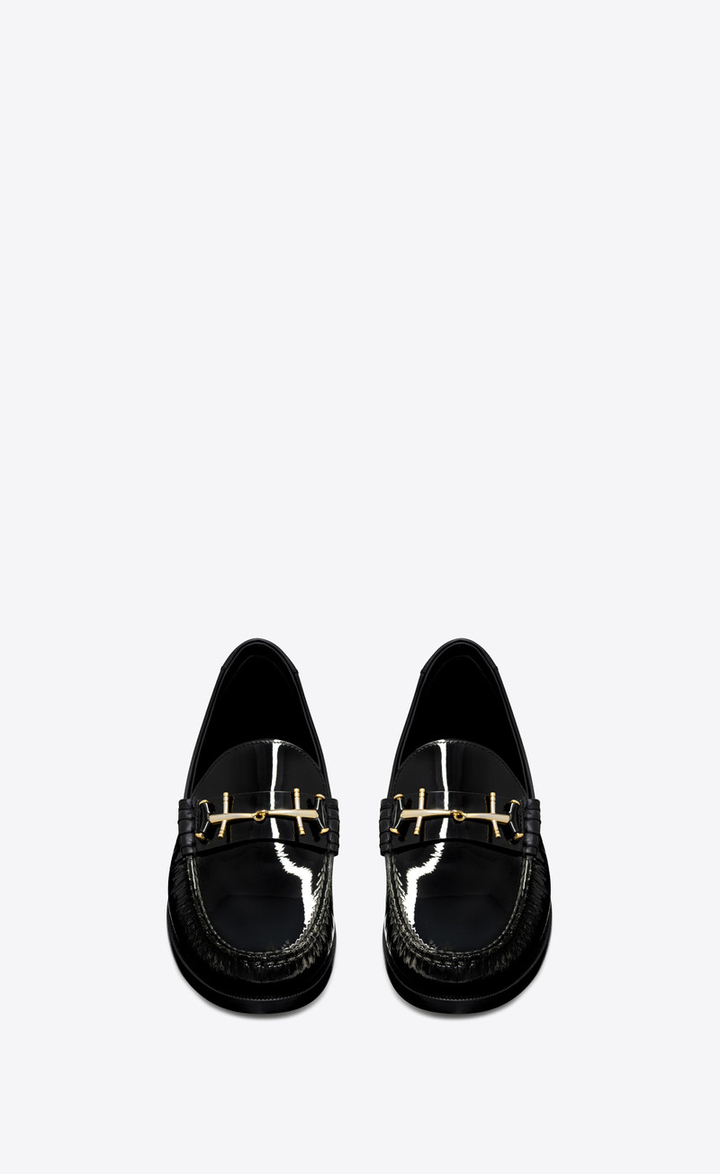 SAINT LAURENT le loafer penny slippers in patent leather outlook