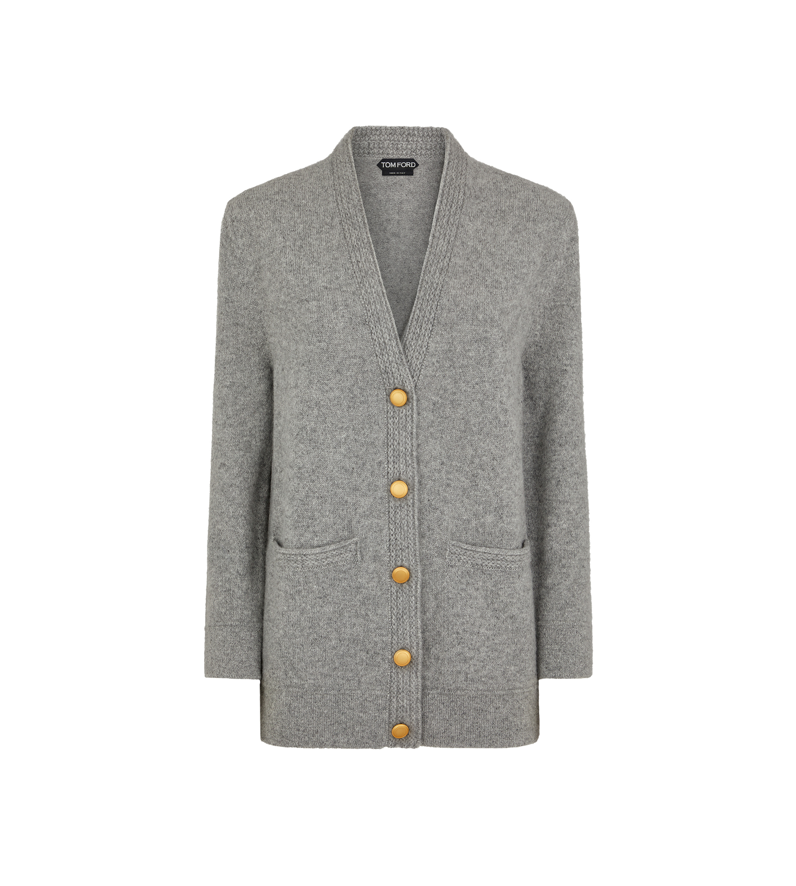 SOFT CASHMERE RELAXED FIT KNIT CARDIGAN - 1