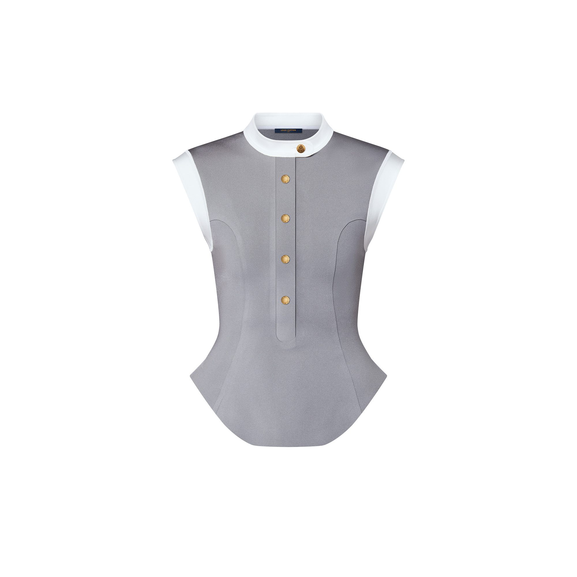 Technical Jersey Color-Block Peplum Top - 1