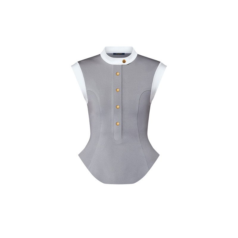 Technical Jersey Color-Block Peplum Top 1