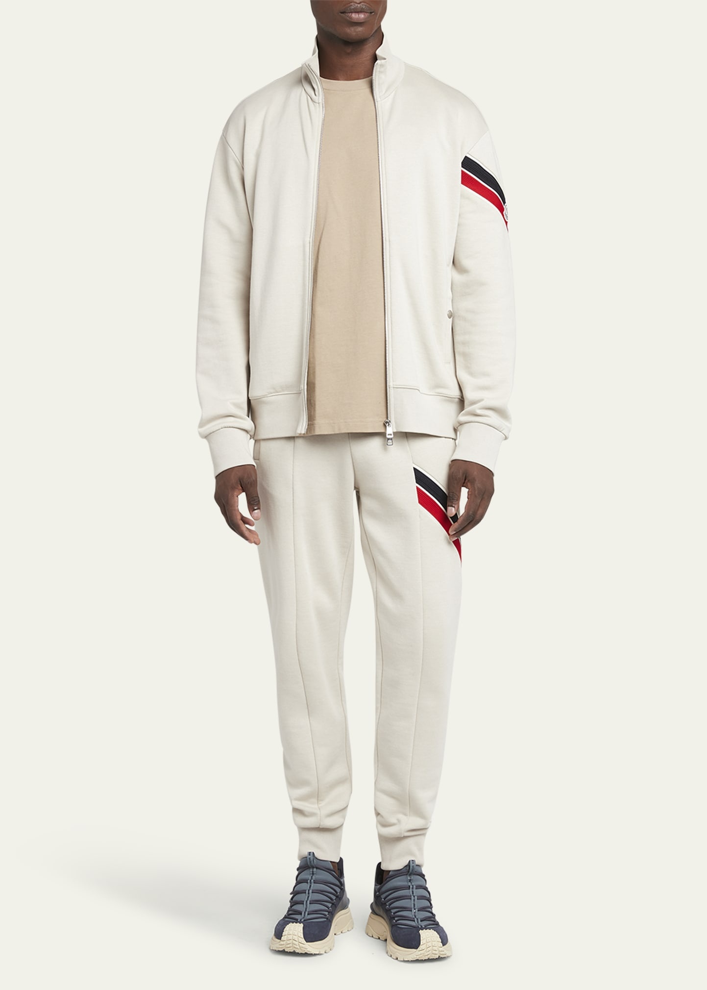 Men's Striped Fleece-Lined Sweatpants - 2