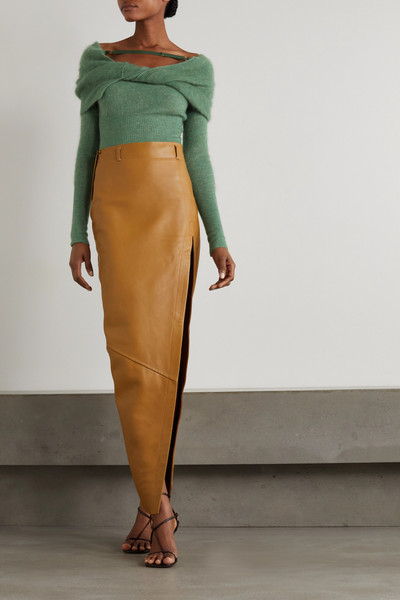 JACQUEMUS Ascua off-the-shoulder knitted sweater outlook