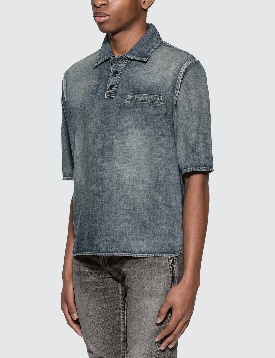 Denim Polo Shirt - 2