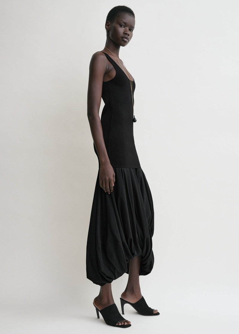 Cocoon tank dress black 3