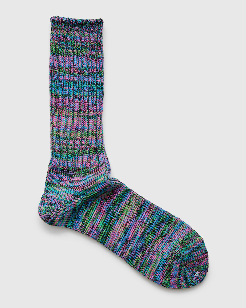 ANONYMOUSISM Melange Crew Sock in Rave outlook