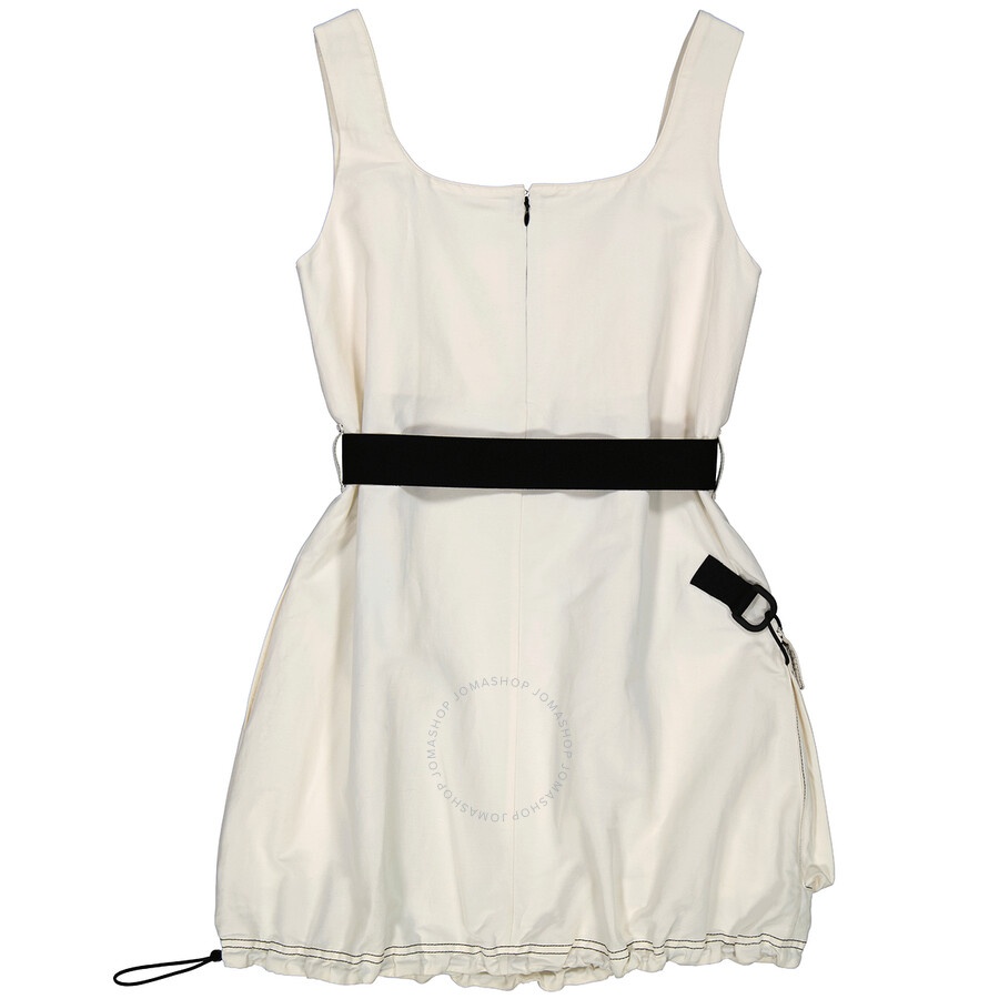 Stella McCartney Ladies Cream Sleeveless Belted Mini Dress - 7