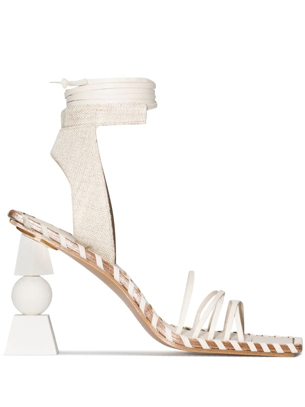 Valérie 105mm wrap-tie sandals - 1