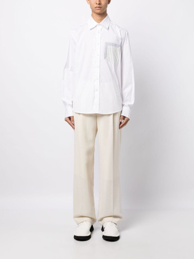 FENG CHEN WANG logo-print cotton-blend shirt outlook