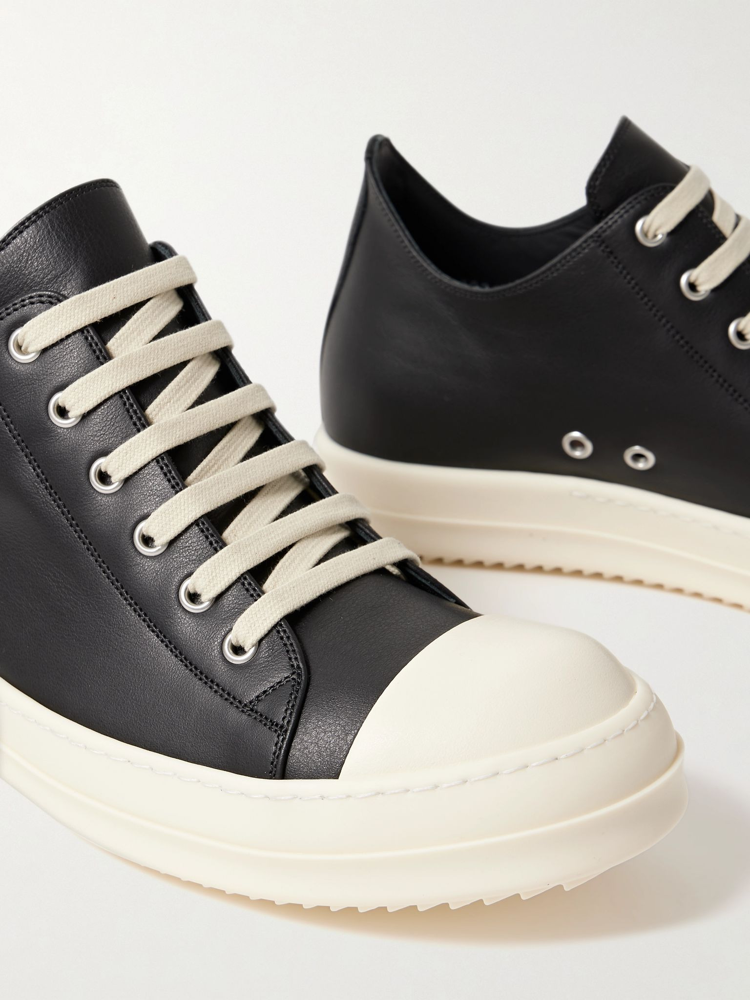 Ramones Leather Sneakers Black - 5