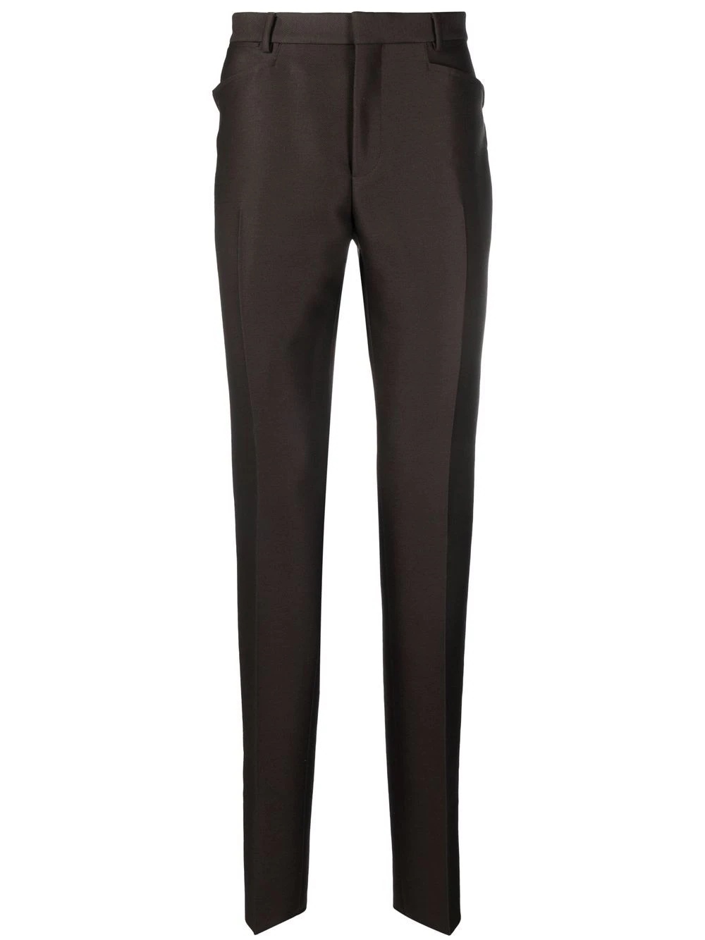 pressed-crease tailored trousers - 1