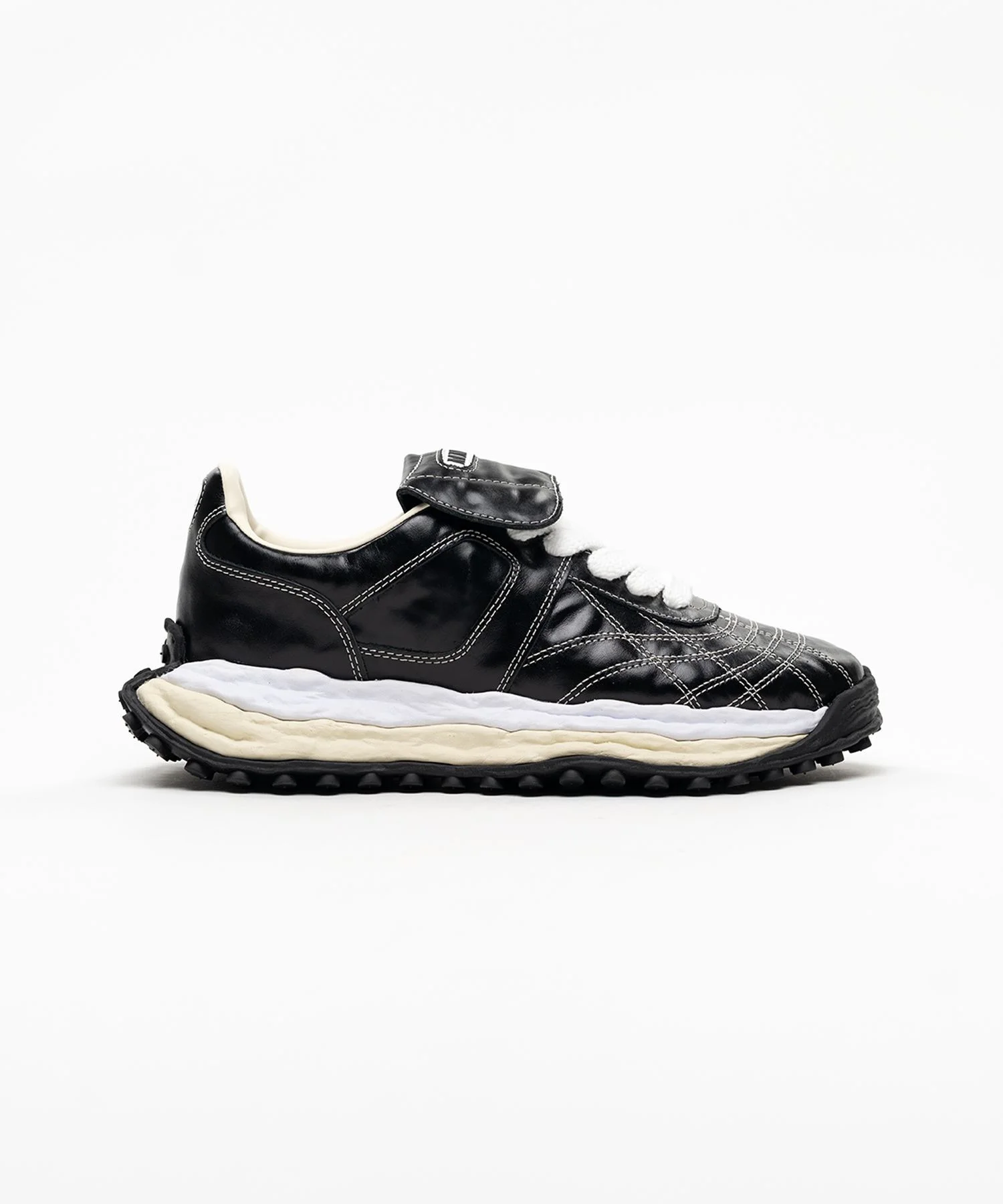 "SCOTT" OG Sole Wrinkled Leather Low-top Sneakers - 1