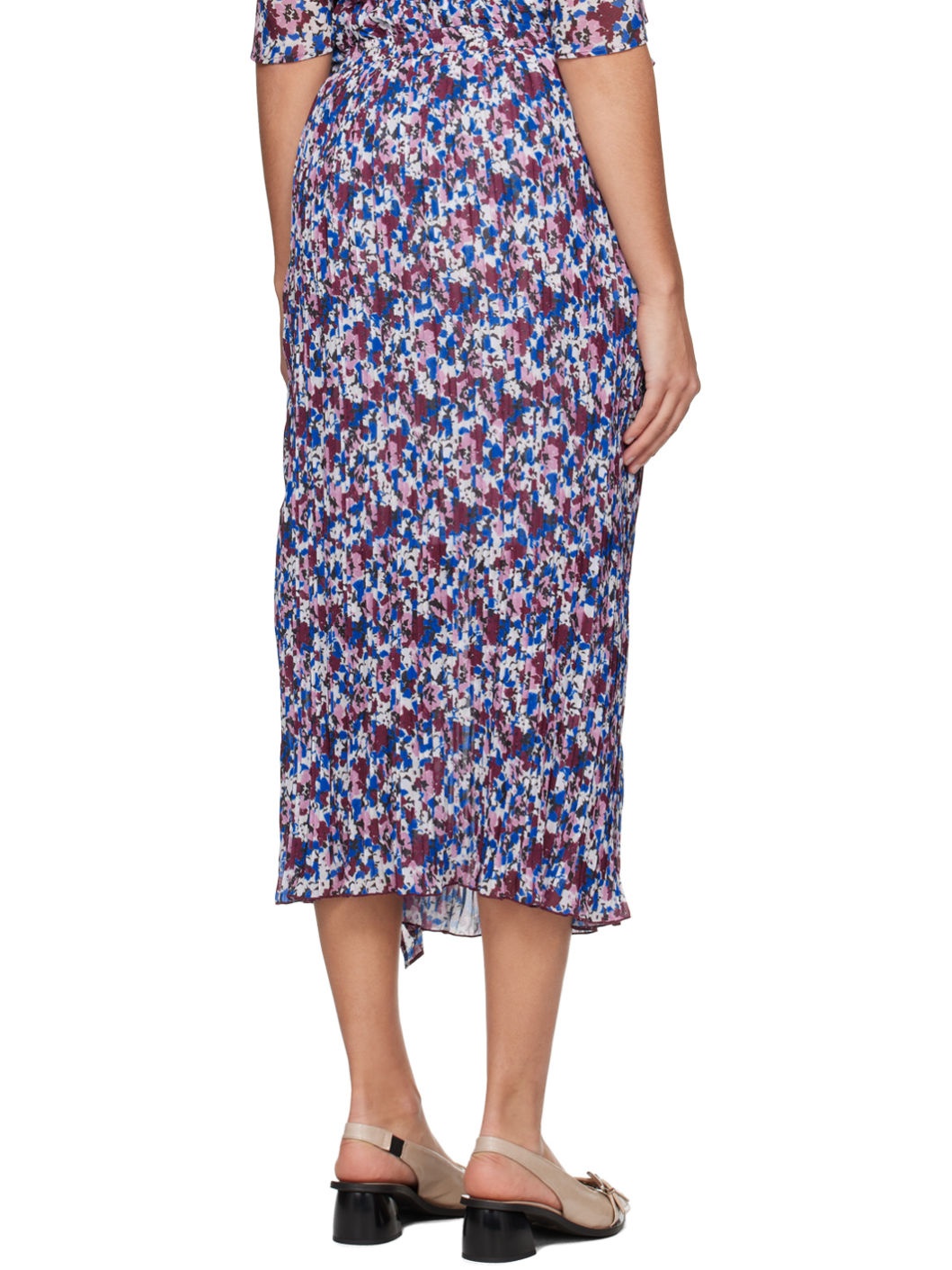 Multicolor Pleated Midi Skirt - 3