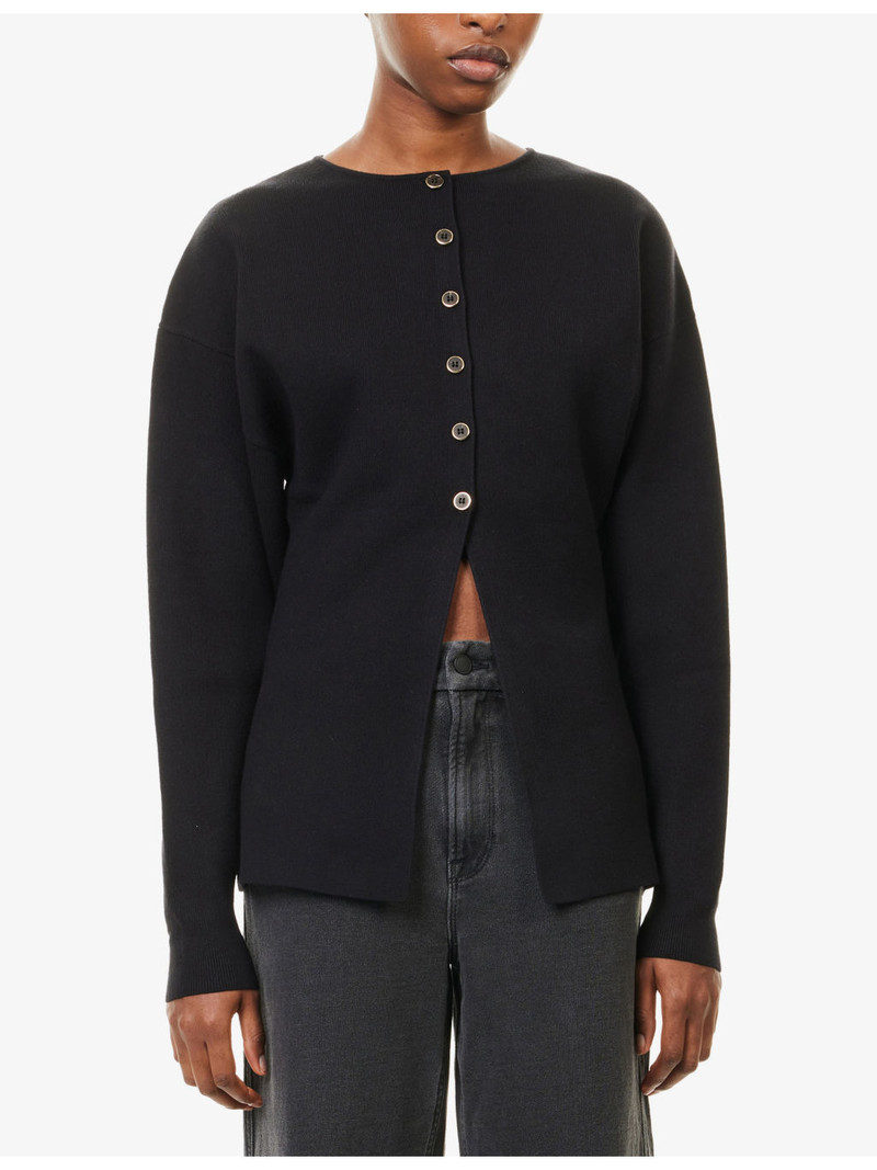 Cinched Long-Sleeves Knitted Cardigan 3