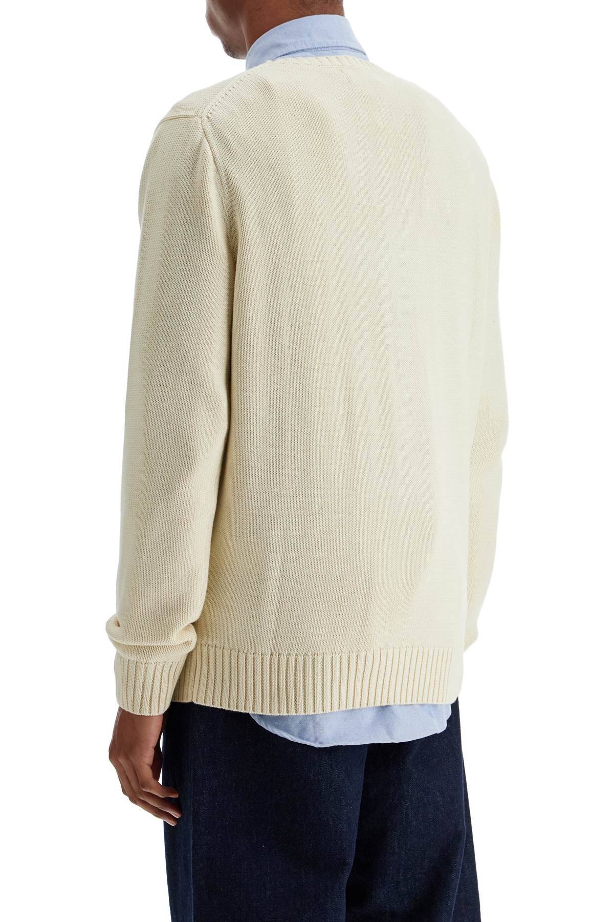 Polo Ralph Lauren - Polo Ralph Lauren cream cotton sweater with embroidered logo - 3